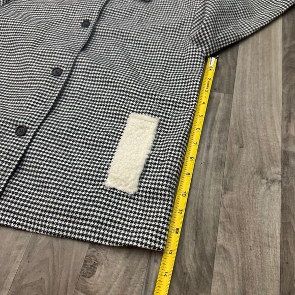 Houndstooth plaid Sherpa collar jacket - Picture 3 of 4